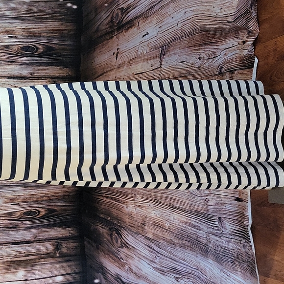 Garnet Hill Women's Sleeveless Navy & Cream Striped Maxi Dress Size M - Picture 9 of 12